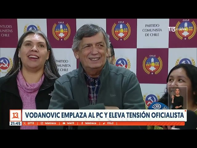 Vodanovic emplaza al PC y eleva tensión oficialista