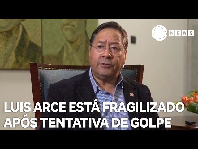 Luis Arce está fragilizado após tentativa de golpe na Bolívia