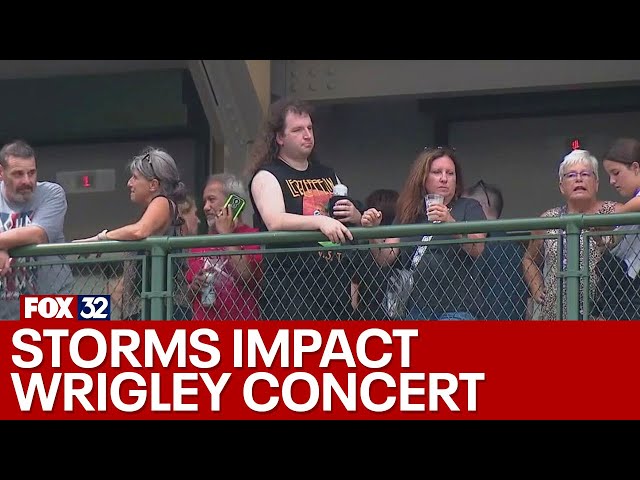 ⁣Concert at Wrigley Field kicked off early due to severe weather