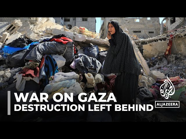 ⁣Displaced Palestinians return to their homes in Gaza City despite destruction