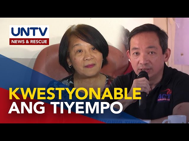 ⁣Timing sa pagbaba ng hatol vs Rep. France Castro, kinuwestyon ng Makabayan Bloc