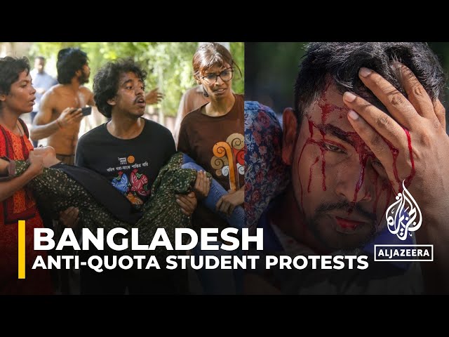 Student protests over Bangladesh job quota leave at least 100 injured