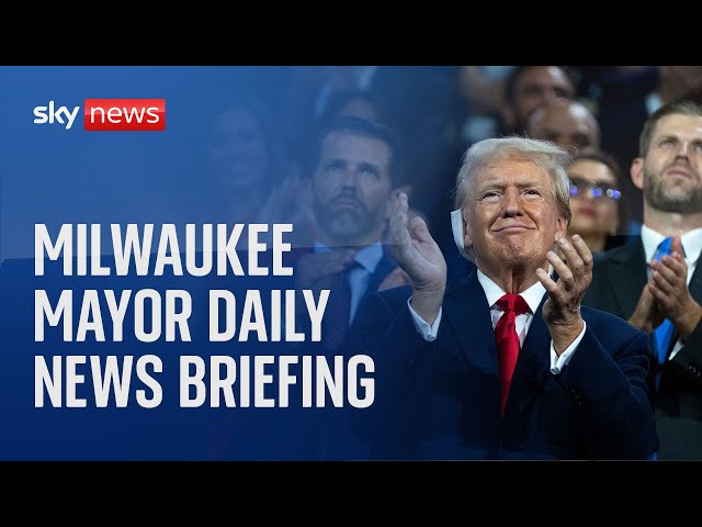 ⁣Watch live: Milwaukee mayor news briefing as Trump becomes official Republican presidential nominee
