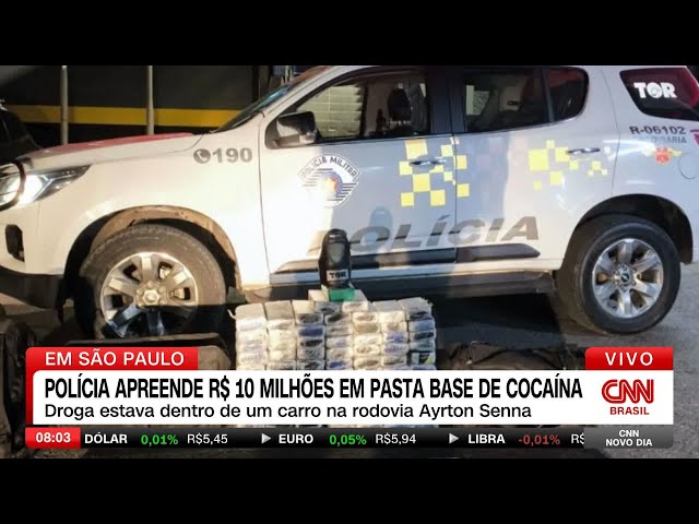 ⁣Polícia apreende R$ 10 milhões em pasta base de cocaína, em São Paulo | CNN NOVO DIA