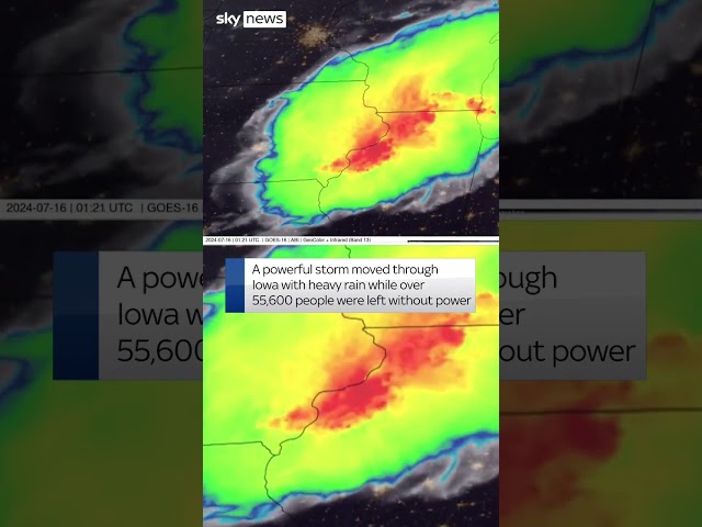 ⁣Storms and tornadoes batter Iowa and Chicago