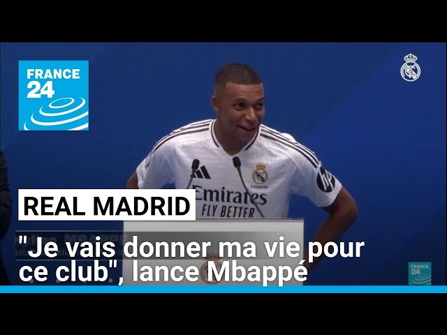 Real Madrid : "Je vais donner ma vie pour ce club", lance Mbappé aux supporters • FRANCE 2