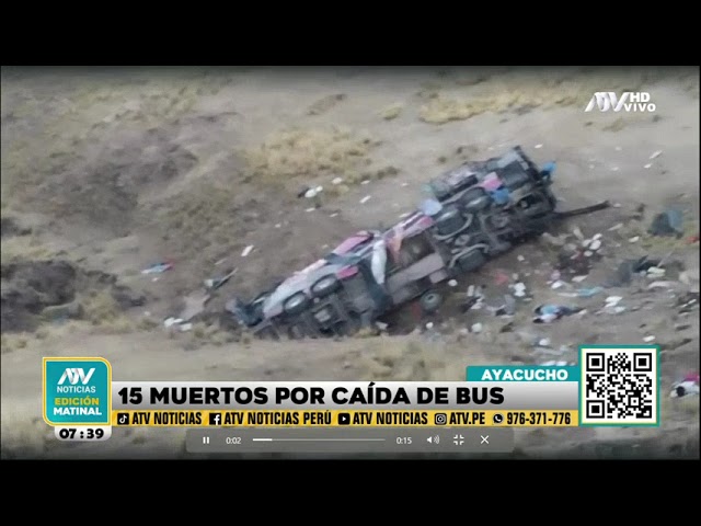 Ayacucho: Más de 10 muertos tras caída de un bus