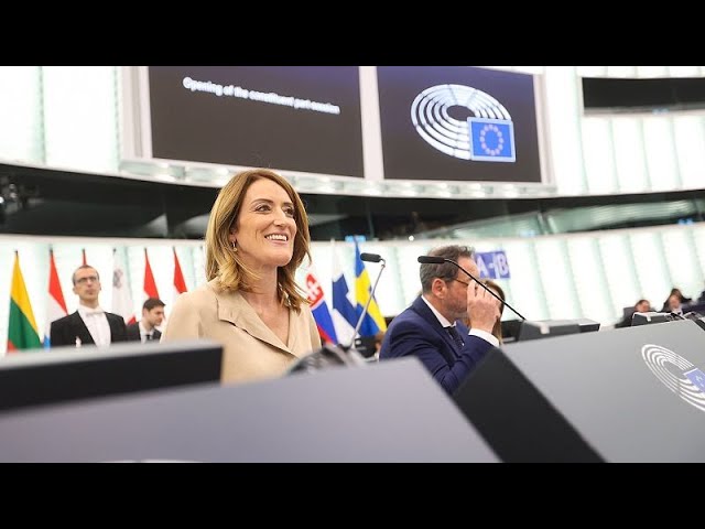 ⁣Roberta Metsola is re-elected president of the European Parliament