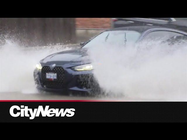 ⁣Flooded roadways and TTC subway station closures creating major mess in Toronto