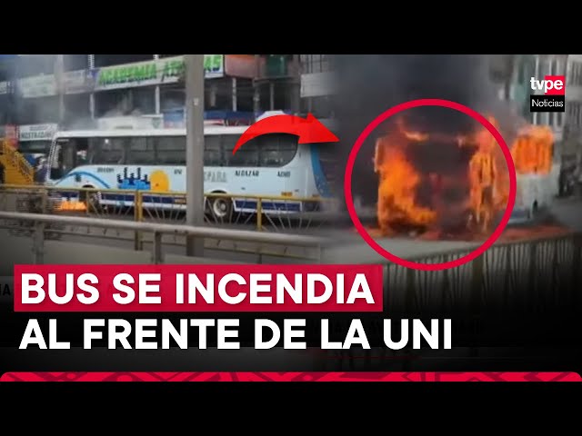 SMP: bus se incendia en av. Túpac Amaru