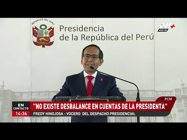 Vocero del despacho presidencial: "No existe desbalance en cuentas de la presidenta"