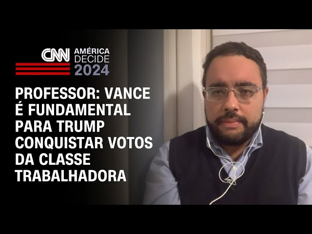 Professor: Vance é fundamental para Trump conquistar votos da classe trabalhadora | CNN PRIME TIME