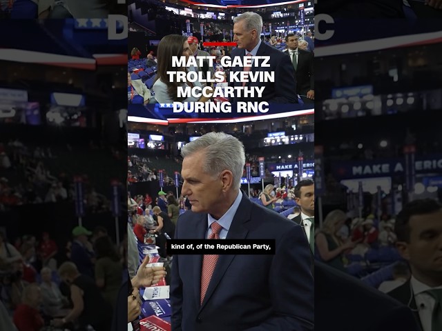 ⁣Matt Gaetz trolls Kevin McCarthy during RNC interview