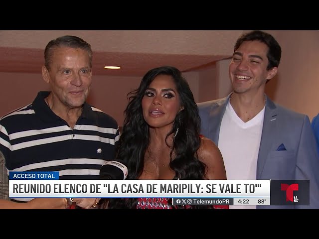 ⁣Elenco de 'La Casa de los Famosos" se reune para apoyar a Maripily en su show