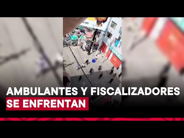 Gamarra: al menos cinco heridos tras fuerte enfrentamiento entre fiscalizadores y ambulantes