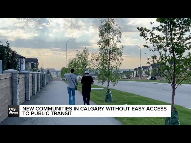 ⁣Some new Calgary communities without easy public transit access