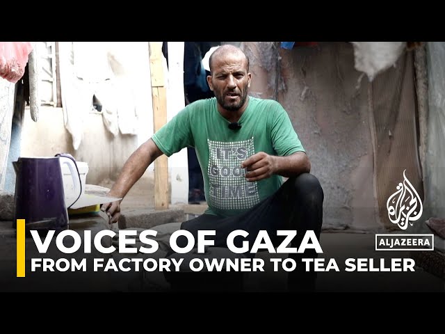 Gaza war displaces factory owner, now selling tea at hospital in stark contrast to his former life