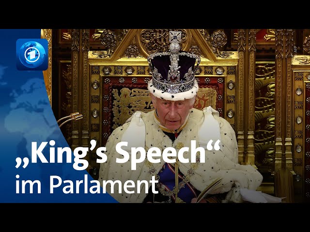 ⁣King's Speech: König Charles eröffnet britisches Parlament