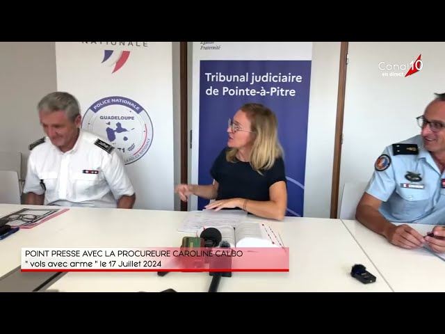 ⁣[Partie 2/2] Point presse avec la procureure Caroline CALBO sur les vols avec arme