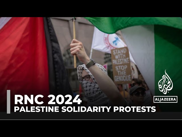 Protests at RNC link US-backed Gaza war to broader issues, with activists targeting Biden's pol