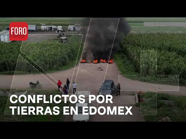 Así se ve desde el aire el bloqueo en Tonanitla, en Inmediaciones al AIFA - Expreso de la Mañana