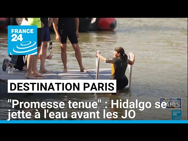 "Promesse tenue" : La Maire de Paris se jette "enfin" à l'eau avant les JO 