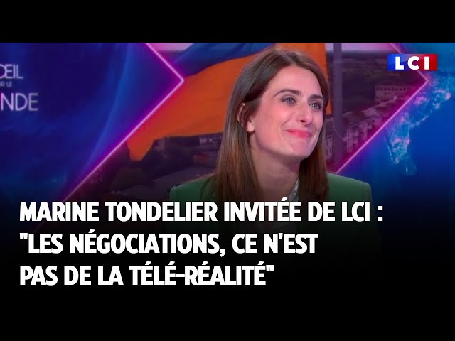 Marine Tondelier invitée de LCI : "les négociations, ce n'est pas de la télé-réalité&quo