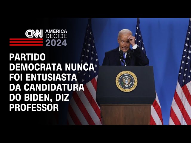 Partido Democrata nunca foi entusiasta da candidatura do Biden, diz professor | CNN PRIME TIME