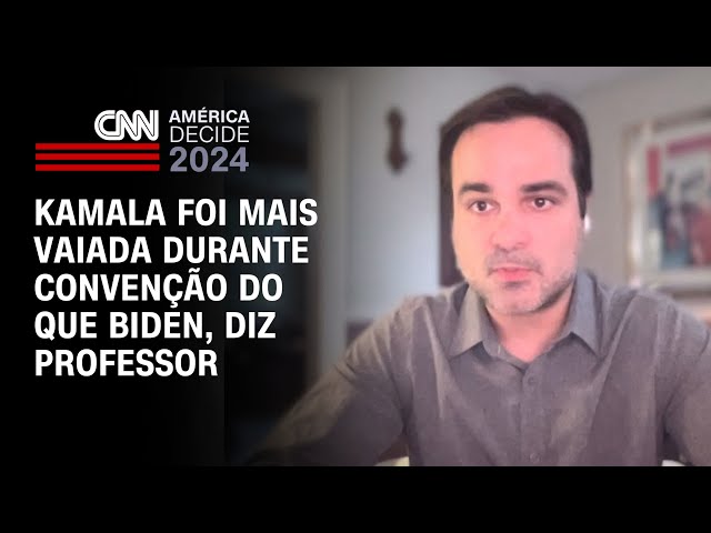 Kamala foi mais vaiada durante convenção do que Biden, diz professor | CNN PRIME TIME