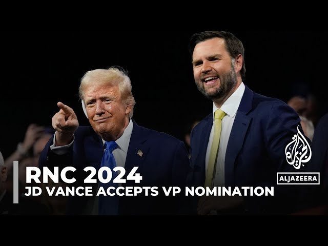 JD Vance hails Trump, outlines populist vision as he accepts VP spot