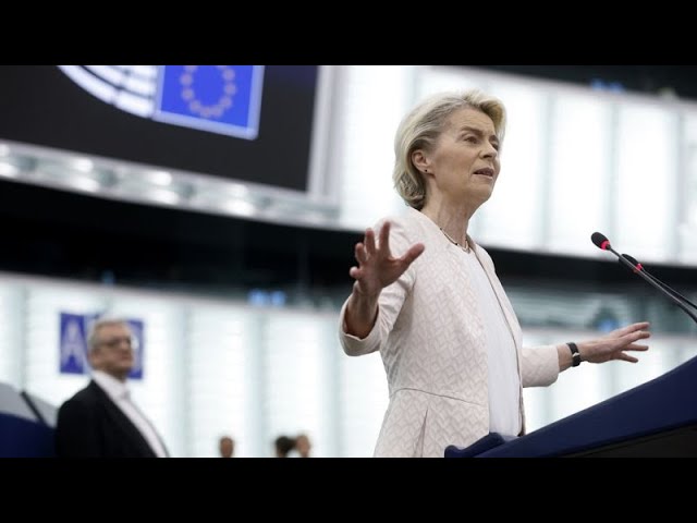 Ursula Von der Leyen annonce aux eurodéputés "un bouclier pour la démocratie"