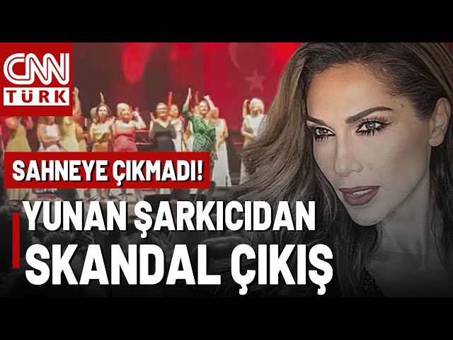 ⁣Tepki Yağdı! Yunan Şarkıcı Despina "Sahnede Türk Bayrağı ve Atatürk Posteri İstemedi" İddi