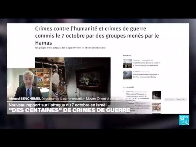 "Crimes contre l'humanité" : L'attaque du 07/10 "extrêmement coordonnée&quo