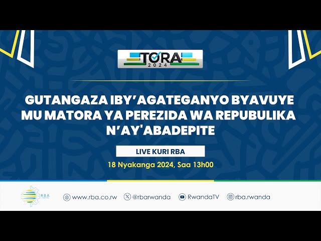 ⁣LIVE: Gutangaza iby'agateganyo byavuye mu matora ya Perezida wa Repubulika n'ay'Abade