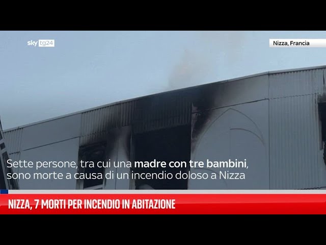 ⁣Incendio a Nizza, 7 morti tra cui 3 bambini