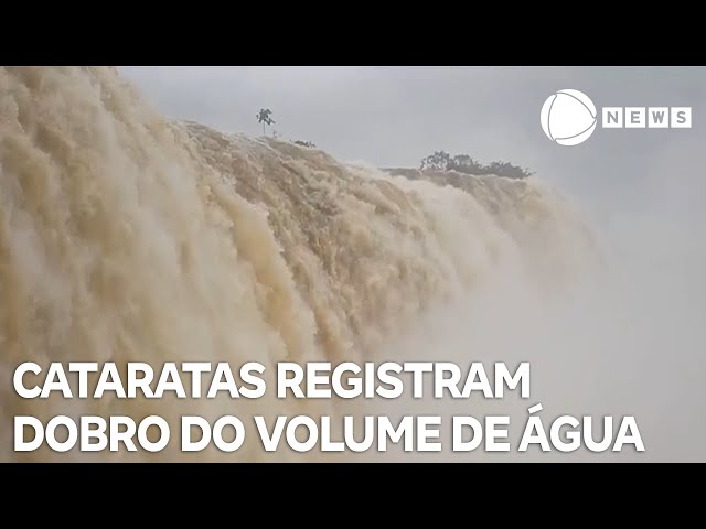 Cataratas do Iguaçu registram dobro do volume de água