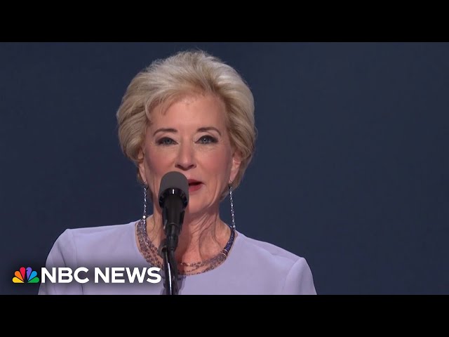 ⁣Linda McMahon calls Trump a ‘job creator’ at RNC