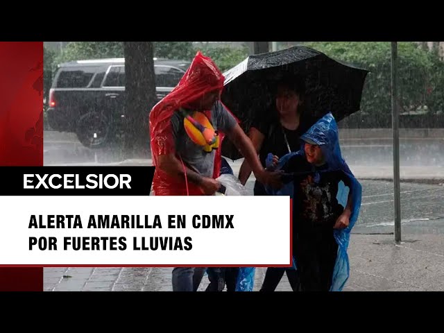 ¡No olvides tu paraguas! Se activa alerta amarilla por fuertes lluvias en CDMX