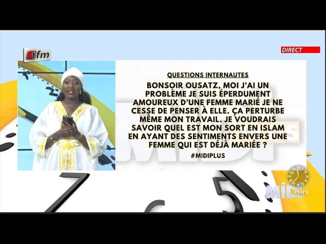 ⁣Questions 3: Je suis éperdument amoureux d'une femme marié je ne cesse de penser à elle. Ça....