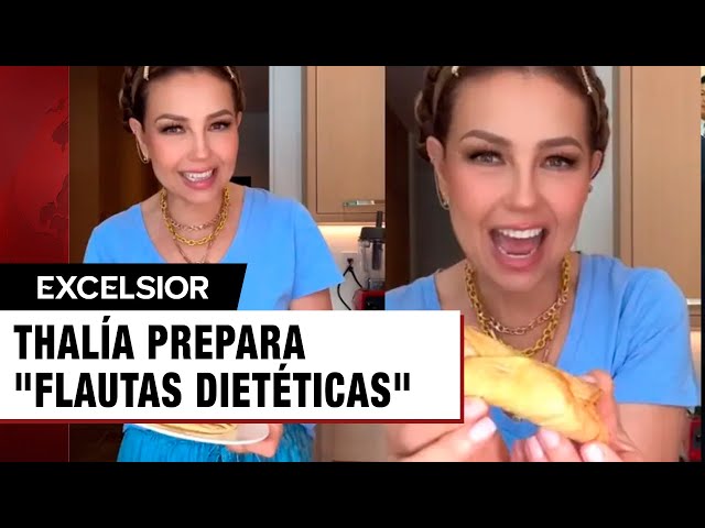 ⁣Thalía enseña a sus seguidores a preparar "flautas dietéticas", así le quedaron