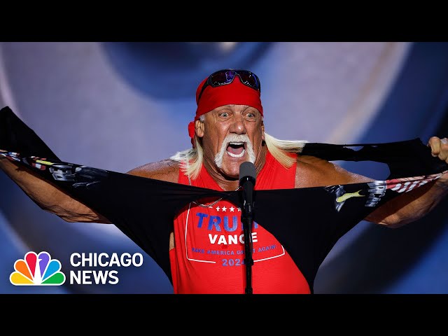 ⁣Hulk Hogan’s FULL SPEECH at RNC + signature SHIRT RIP for Trump