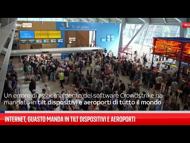 ⁣Internet, guasto manda in tilt dispositivi e aeroporti