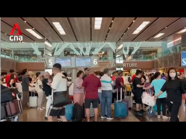 Global IT outage: Self-service check-in counters at Changi Airport progressively resuming