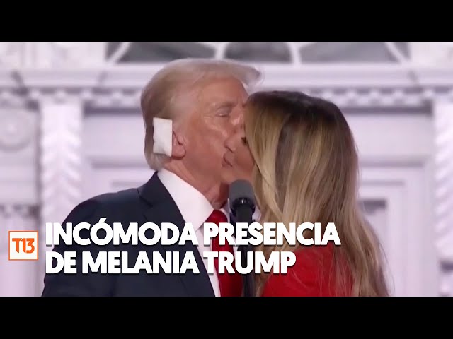 La incómoda presencia de Melania Trump en presentación de Donald Trump