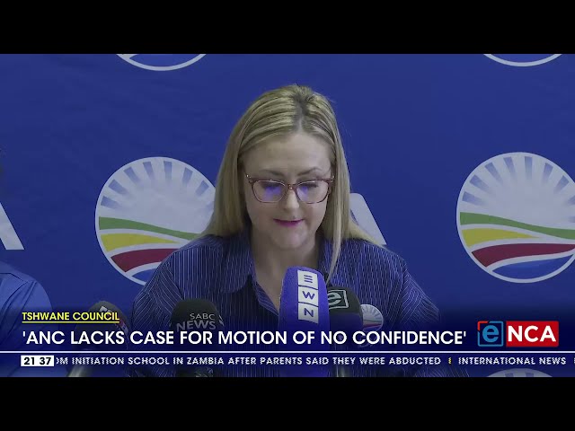 ⁣DA says ANC lacks case for motion of no confidence in Tshwane's mayor