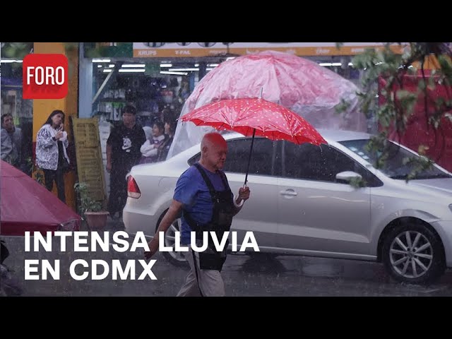 Cae intensa lluvia en el centro de CDMX - Noticias MX