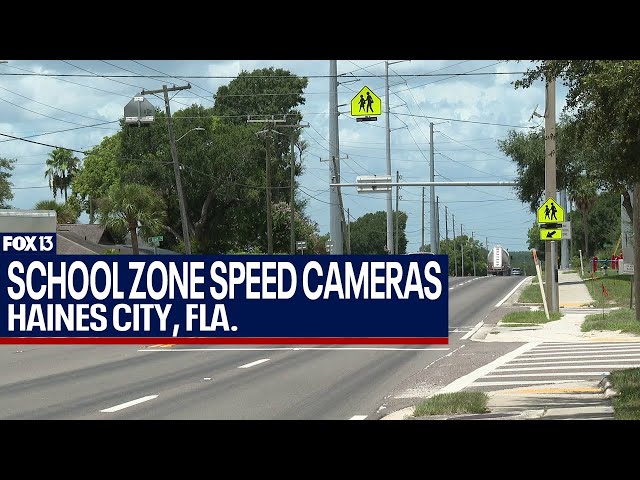 ⁣Catching speeders in school zones