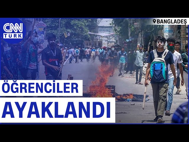 ⁣Bangladeş'te Sokaklar Karıştı! Şiddete Dönüşen Öğrenci Eylemlerinde 50 Kişi Öldü...