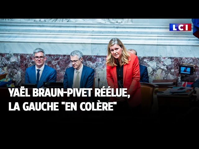 Yaël Braun-Pivet réélue, la gauche "en colère"