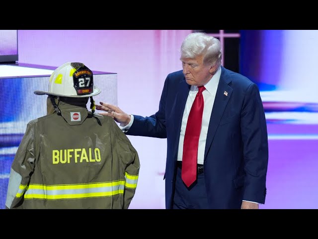 ‘Very emotional moment’: Donald Trump kisses slain firefighter’s helmet at RNC